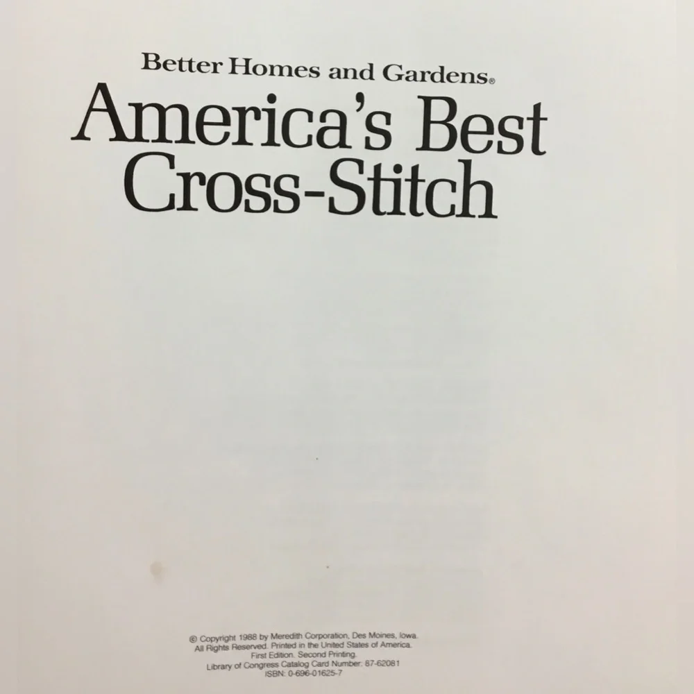 BHG Best Cross Stitch Book | America’s Best Cross Stitch Book 1st Edition